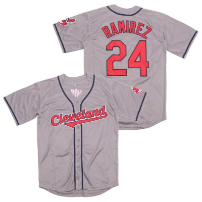 Indians 24 Manny Ramirez Gray Turn Back The Clock Jersey
