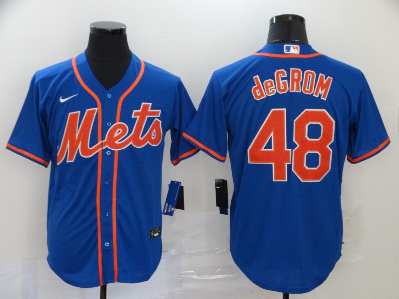 Mets 48 Jacob DeGrom Royal 2020 Nike Cool Base Jersey