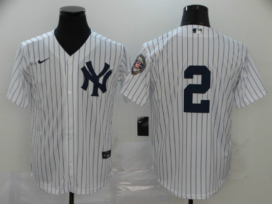 Yankees 2 Derek Jeter White Nike 2020 Nike Hall Of Fame Induction Cool Base Jersey