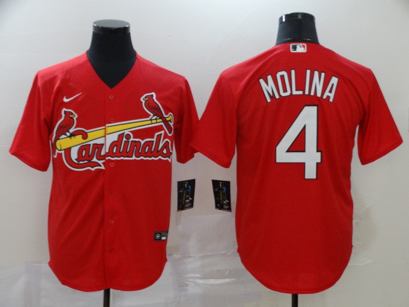 Cardinals 4 Yadier Molina Red 2020 Nike Cool Base Jersey
