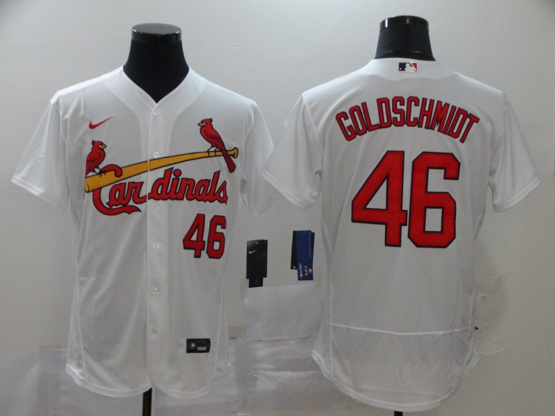 Cardinals 46 Paul Goldschmidt White 2020 Nike Flexbase Jersey
