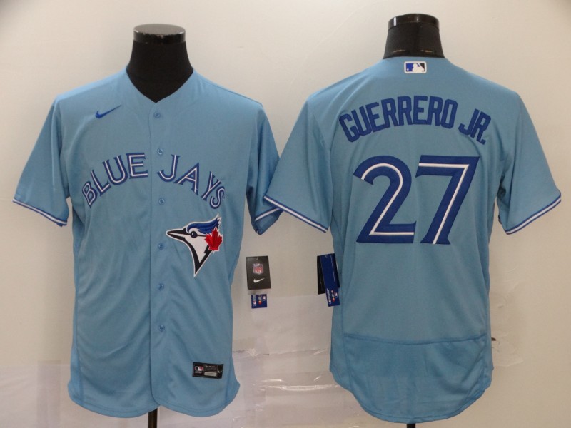 Blue Jays 27 Vladimir Guerrero Jr. Light Blue 2020 Nike Flexbase Jersey