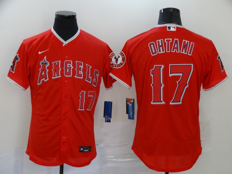 Angels 17 Shohei Ohtani Red 2020 Nike Flexbase Jersey