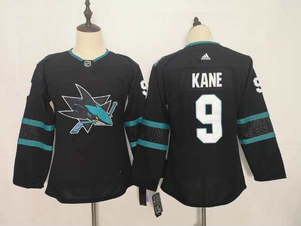 Sharks 9 Evander Kane Black Youth Adidas Jersey