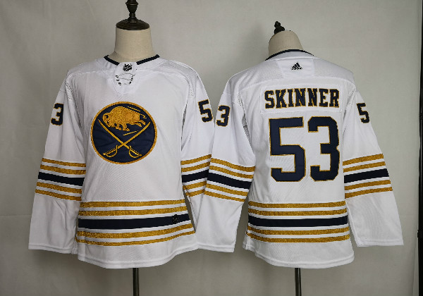 Sabres 53 Jeff Skinner White Youth 50th Anniversary Adidas Jersey