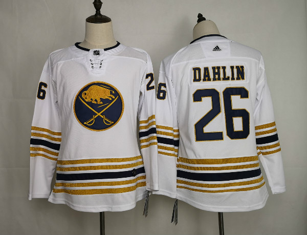 Sabres 26 Rasmus Dahlin White Youth 50th Anniversary Adidas Jersey