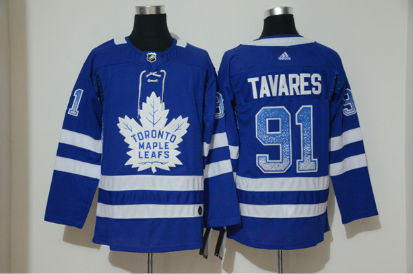 Maple Leafs 91 John Tavares Blue Drift Fashion Adidas Jersey