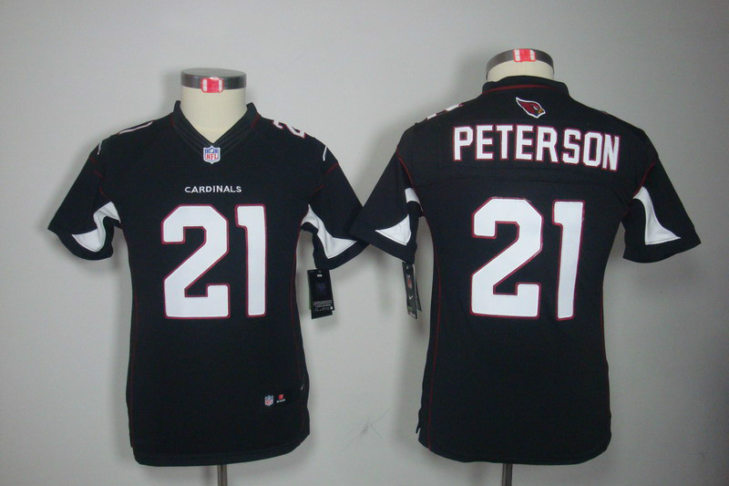 Nike Cardinals 21 Peterson Black Kids Limited Jerseys