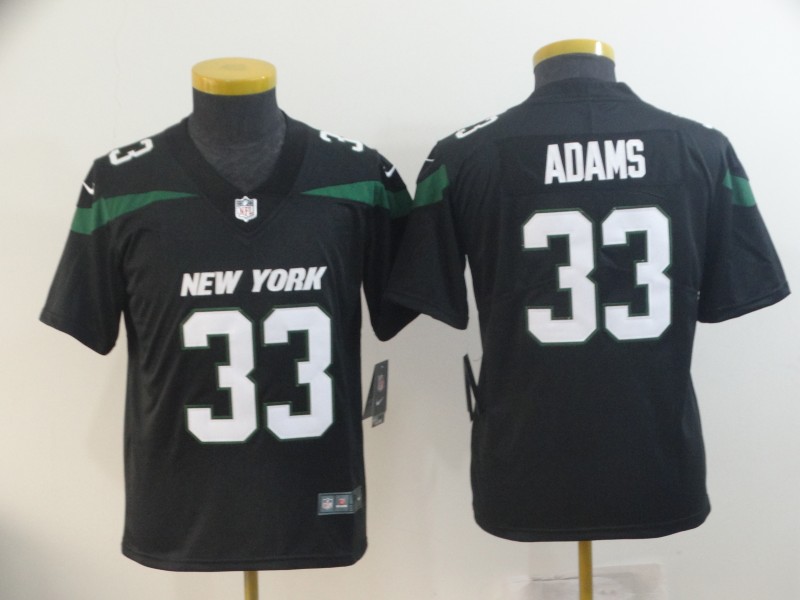 Nike Jets 33 Jamal Adams Black Youth  Vapor Untouchable Limited Jersey