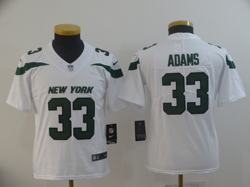 Nike Jets 33 Jamal Adams White Youth Vapor Untouchable Limited Jersey