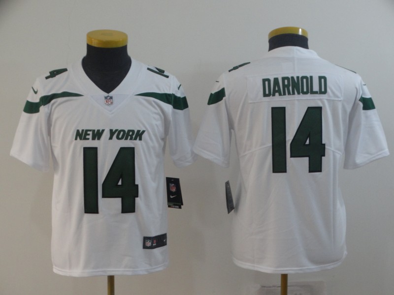 Nike Jets 14 Sam Darnold White Youth Vapor Untouchable Limited Jersey