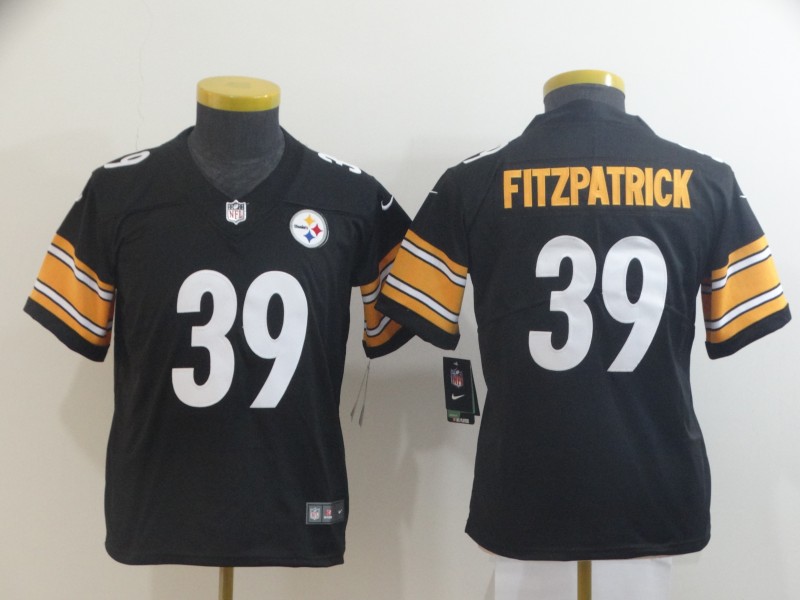 Nike Steelers 39 Minkah Fitzpatrick Black Youth Vapor Untouchable Limited Jersey