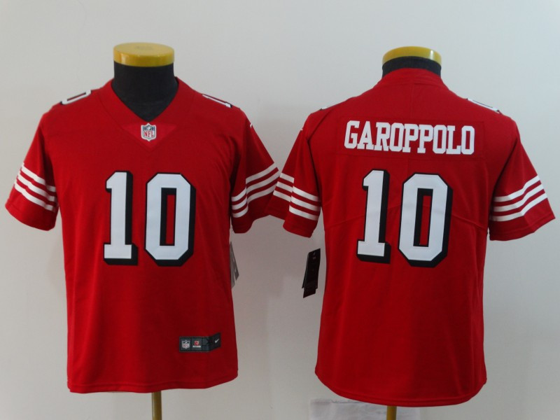 Nike 49ers 10 Jimmy Garoppolo Red Youth Color Rush Youth Vapor Untouchable Limited Jersey