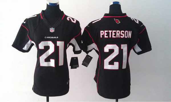 Nike Cardinals 21 Peterson Patrick Black Limited Women Jersey