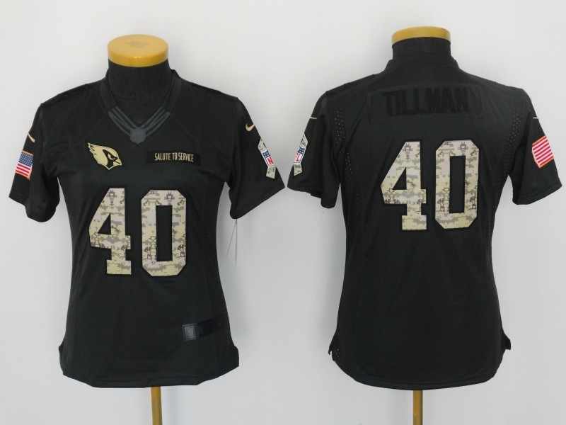 Nike Cardinals 40 Pat Tillman Anthracite Women Salute To Service Limited Jersey
