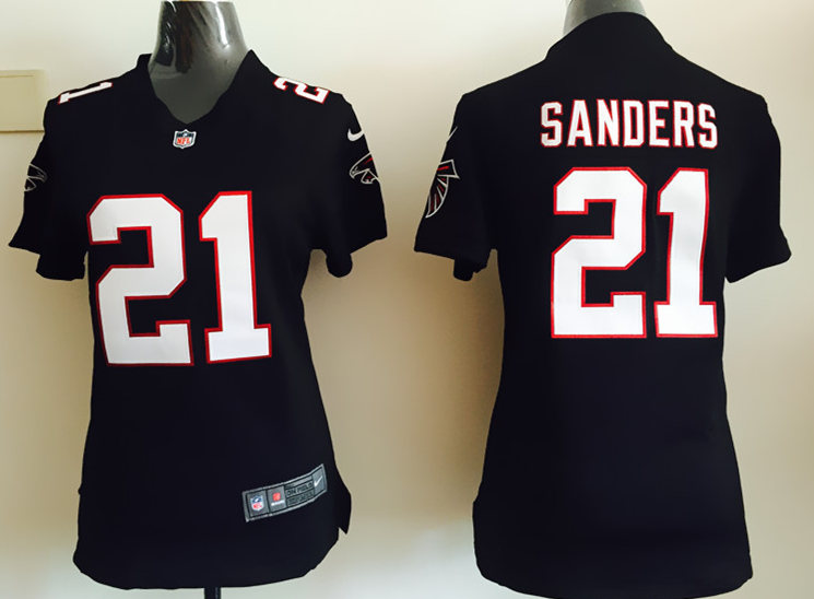 Nike Falcons 21 Desmond Trufant Black Women Game Jersey