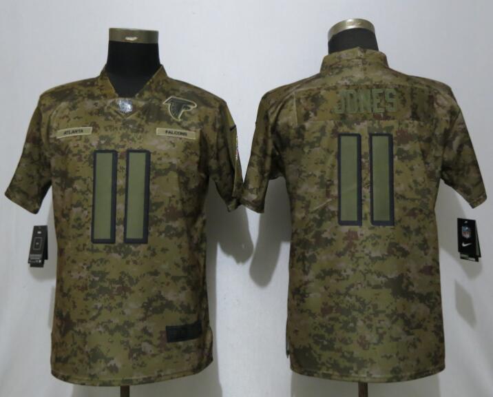 Nike Falcons 11 Julio Jones Camo Women Salute To Service Limited Jersey
