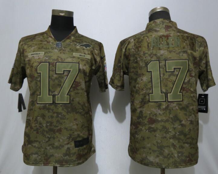 Nike Bills 17 Josh Allen Camo Women Salute To Service Limited Jersey