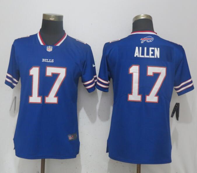 Nike Bills 17 Josh Allen Blue Women Vapor Untouchable Limited Jersey