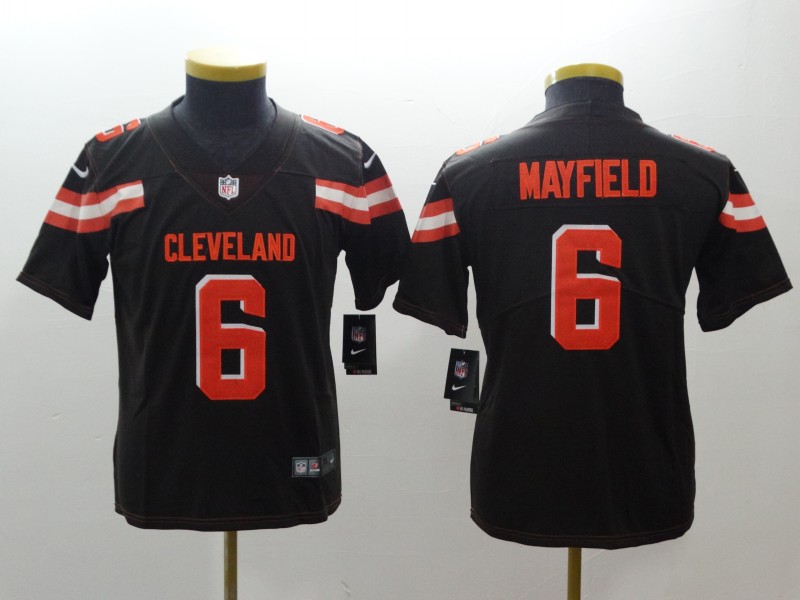 Nike Browns 6 Baker Mayfield Brown Youth Vapor Untouchable Player Limited Jersey