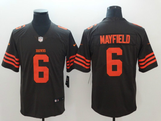 Nike Browns 6 Baker Mayfield Brown Youth Color Rush Limited Jersey