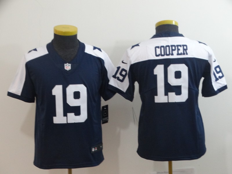 Nike Cowboys 19 Amari Cooper Navy Throwback Youth Vapor Untouchable Limited Jersey