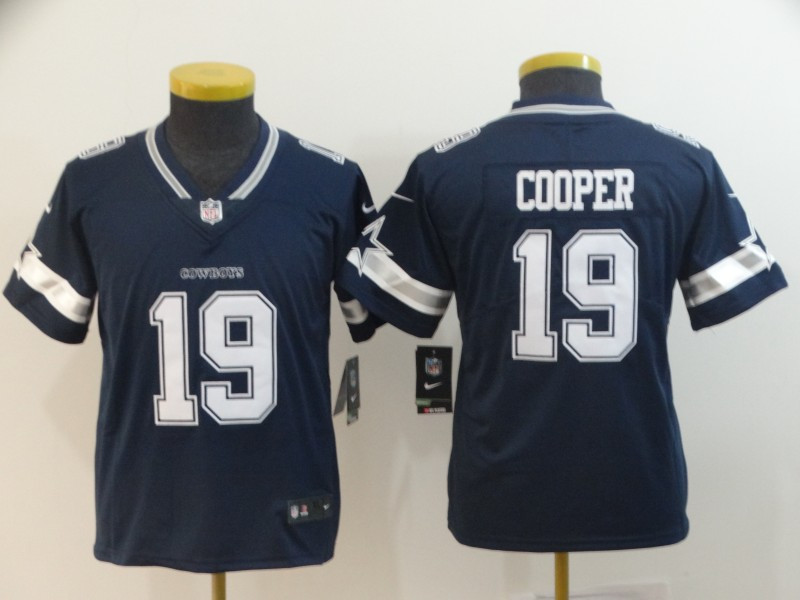 Nike Cowboys 19 Amari Cooper Navy Youth Vapor Untouchable Limited Jersey