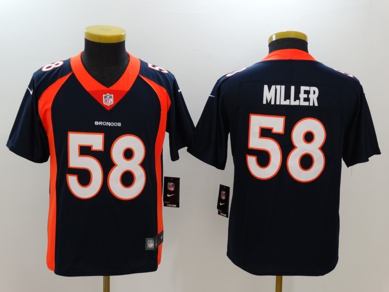 Nike Broncos 58 Von Miller Navy Youth Vapor Untouchable Player Limited Jersey