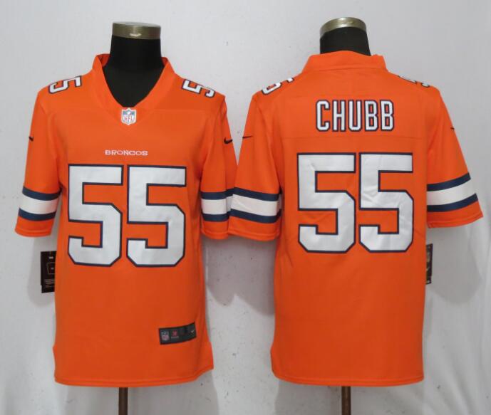 Nike Broncos 55 Bradley Chubb Orange Youth Color Rush Limited Jersey