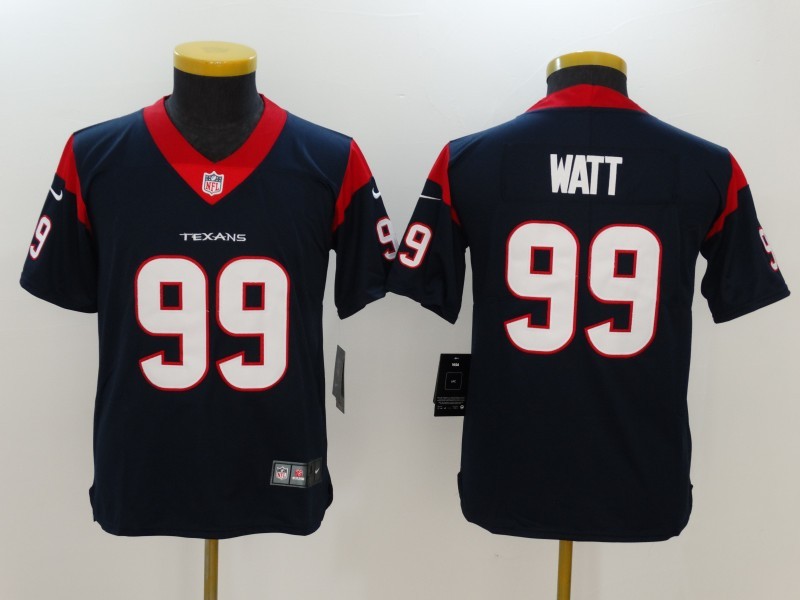 Nike Texans 99 J.J. Watt Navy Youth Vapor Untouchable Limited Player Jersey