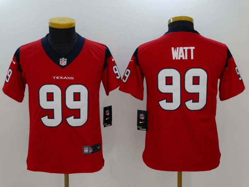 Nike Texans 99 J.J. Watt Red Vapor Untouchable Youth Limited Jersey