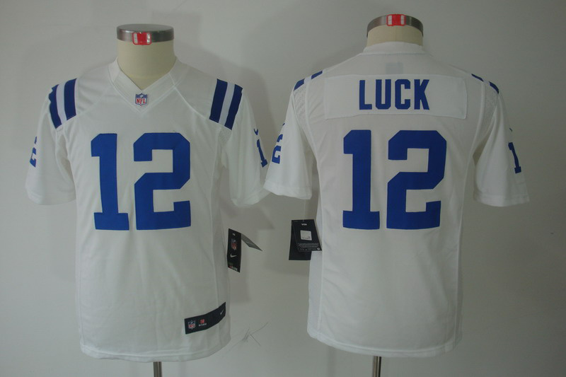 Nike Colts 12 Andrew Luck White Youth Vapor Untouchable Limited Jersey