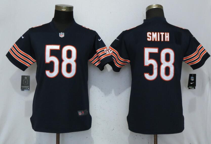 Nike Bears 58 Roquan Smith Navy Women Vapor Untouchable Limited Jersey