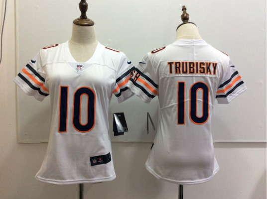 Nike Bears 10 Mitch Trubisky White Women Vapor Untouchable Player Limited Jersey