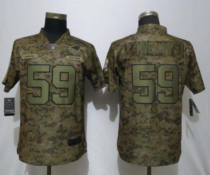 Nike Panthers 59 Luke Kuechly Camo Women Salute To Service Limited Jersey