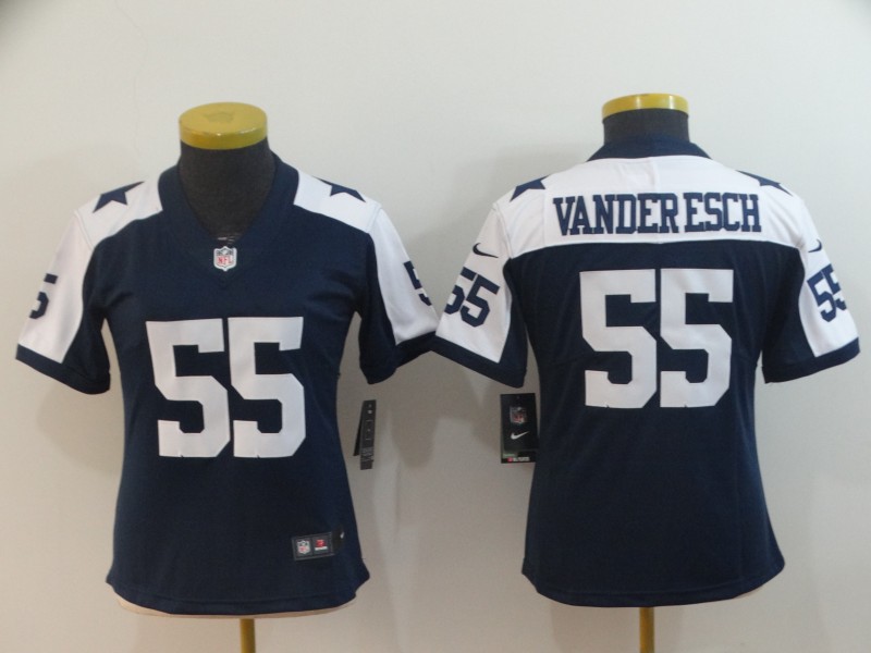 Nike Cowboys 55 Leighton Vander Esch Navy Alternate Women Vapor Untouchable Limited Jersey