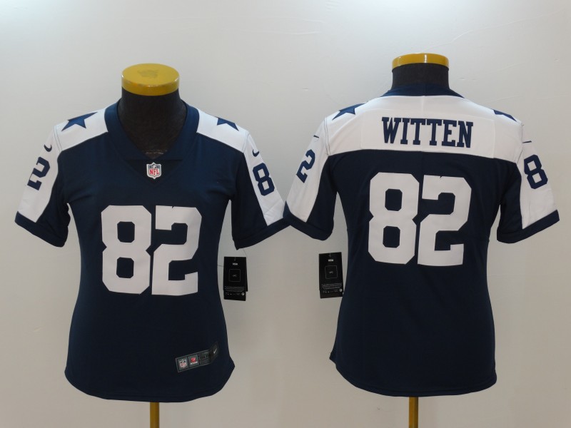 Nike Cowboys 82 Jason Witten Navy Women Throwback Vapor Untouchable Limited Jersey
