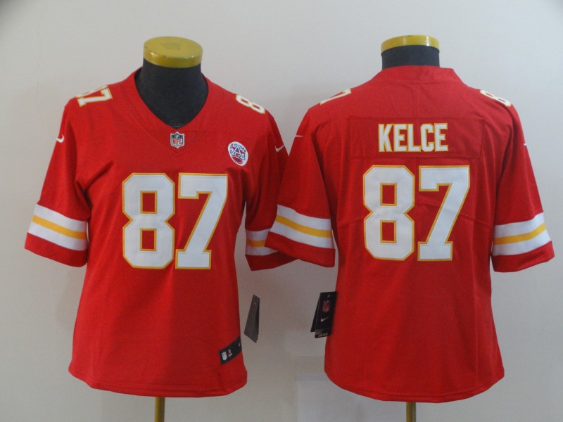 Nike Chiefs 87 Travis Kelce Red Women's Vapor Untouchable Limited Jersey