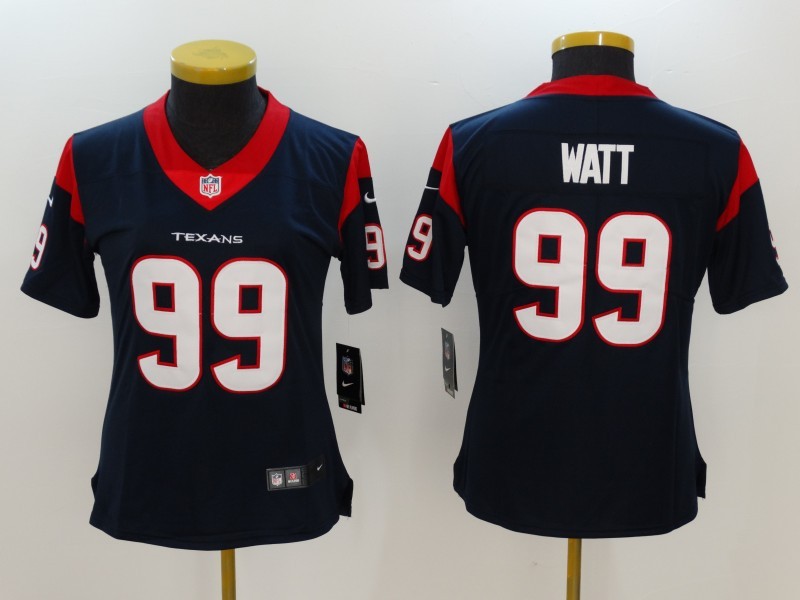 Nike Texans 99 J.J. Watt Navy Vapor Untouchable Women Limited Jersey