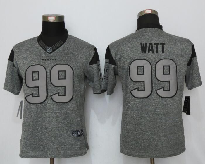 Nike Texans 99 J.J. Watt Gray Gridiron Gray Women Limited Jersey