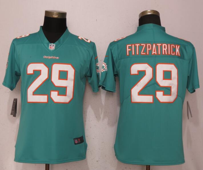 Nike Dolphins 29 Minkah Fitzpatrick Aqua Women Vapor Untouchable Limited Jersey