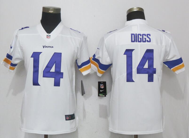 Nike Vikings 14 Stefon Diggs White Women Vapor Untouchable Limited Jersey