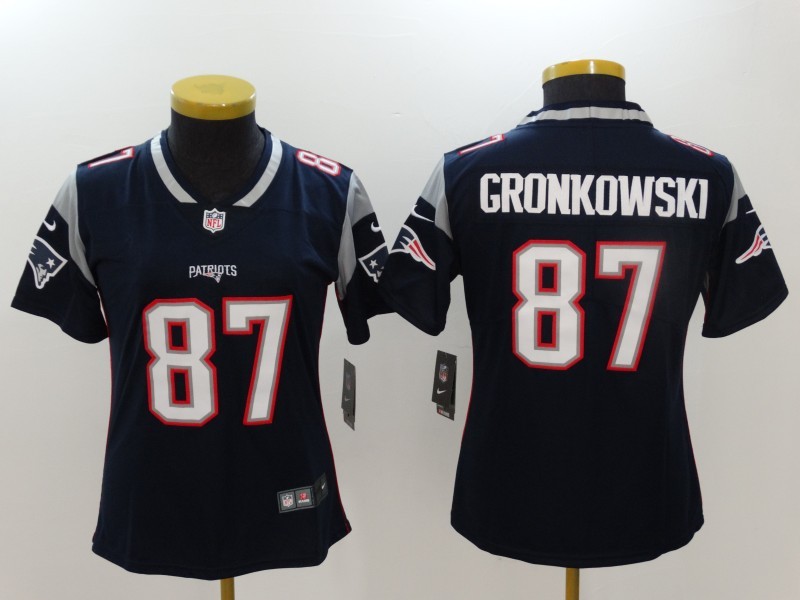 Nike Patriots 87 Rob Gronkowski Navy Women Vapor Untouchable Player Limited Jersey