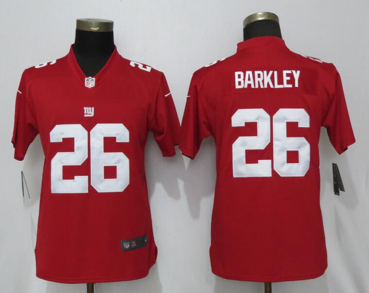 Nike Giants 26 Saquon Barkley Red Alternate Women Vapor Untouchable Limited Jersey