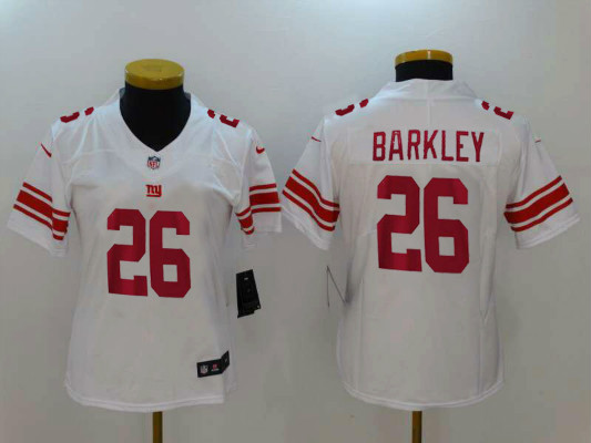 Nike Giants 26 Saquon Barkley White Women Vapor Untouchable Limited Jersey