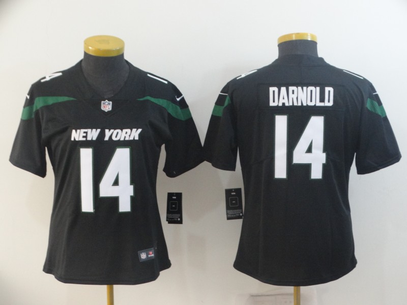 Nike Jets 14 Sam Darnold Black Women Vapor Untouchable Limited Jersey