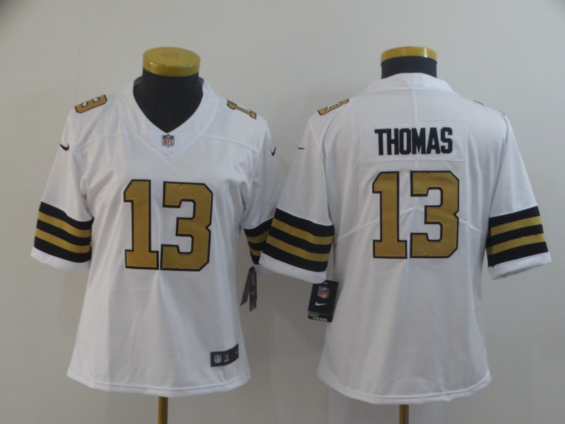 Nike Saints 13 Michael Thomas White Women Color Rush Limited Jersey