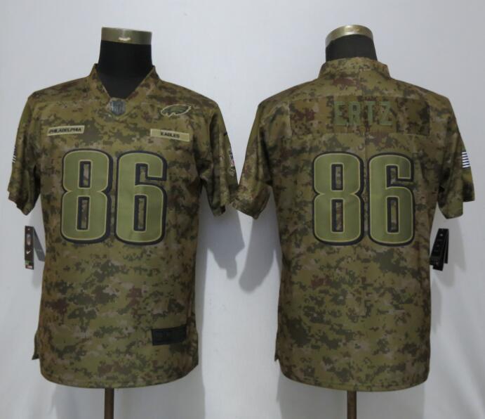 Nike Eagles 86 Zach Ertz Camo Camo Women Salute To Service Limited Jersey