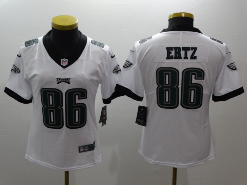 Nike Eagles 86 Zach Ertz White Women Vapor Untouchable Player Limited Jersey