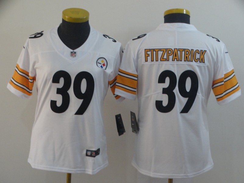 Nike Steelers 39 Minkah Fitzpatrick White Women Vapor Untouchable Limited Jersey